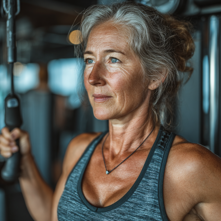 Seniori relaxați după o sesiune de antrenament